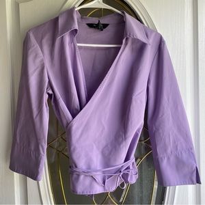 Women’s collared wrap top